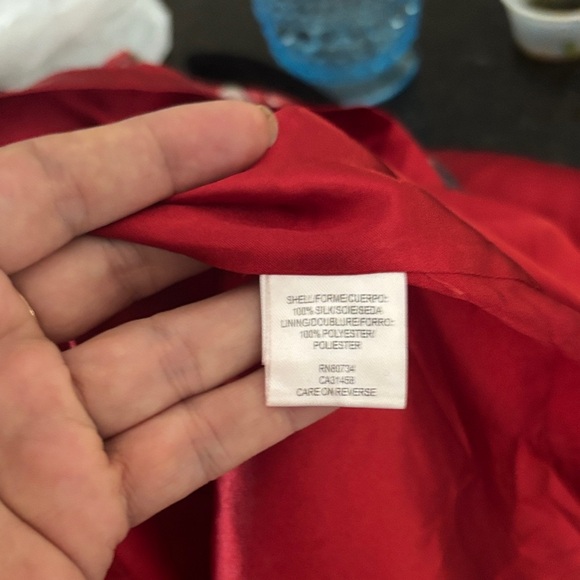 BCBGMaxAzria Red and Purple Midi Dress - Picture 6 of 7